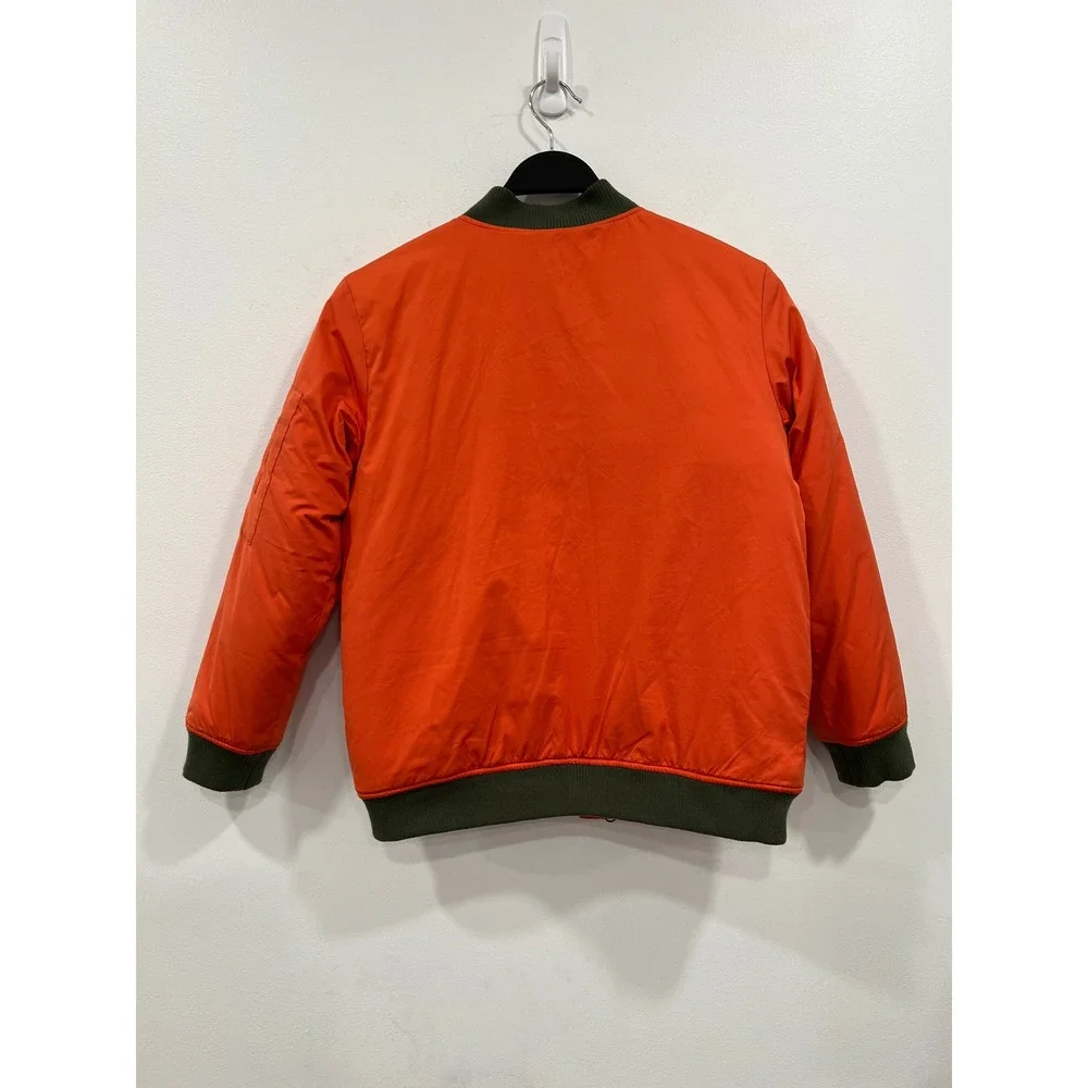 Gymboree Bomber Jacket Boys XL Orange Utility Pockets Waterproof Zip Up NWT Flaw
